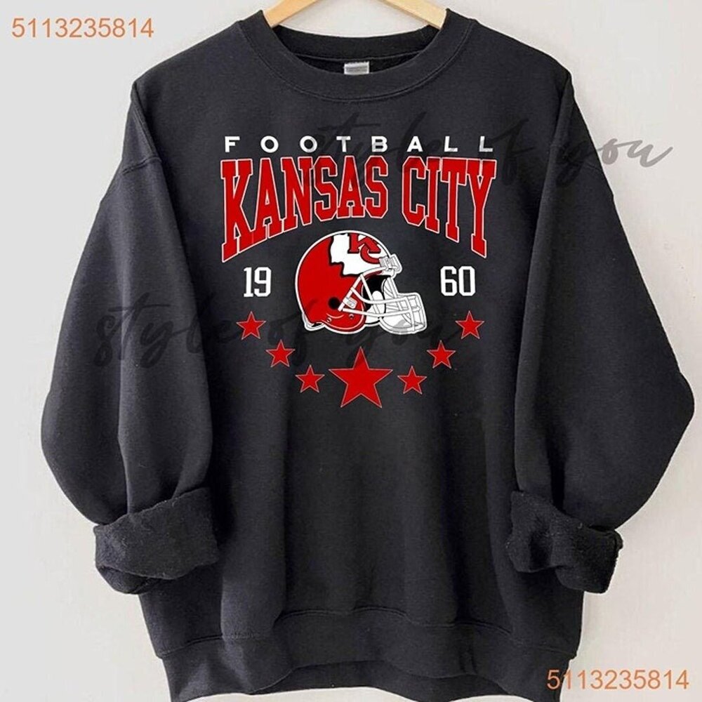 Vintage Kansas City Football Sweatshirt Retro NFL Fan Gift Classic Crewneck 79